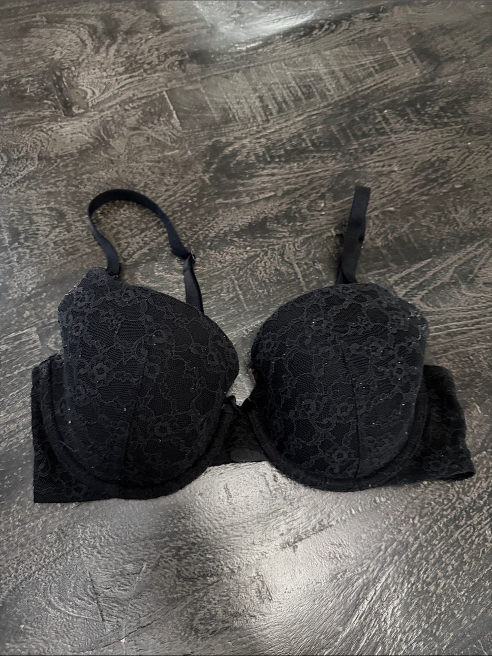 Victoria's Secret Black Lace Push-Up Bra